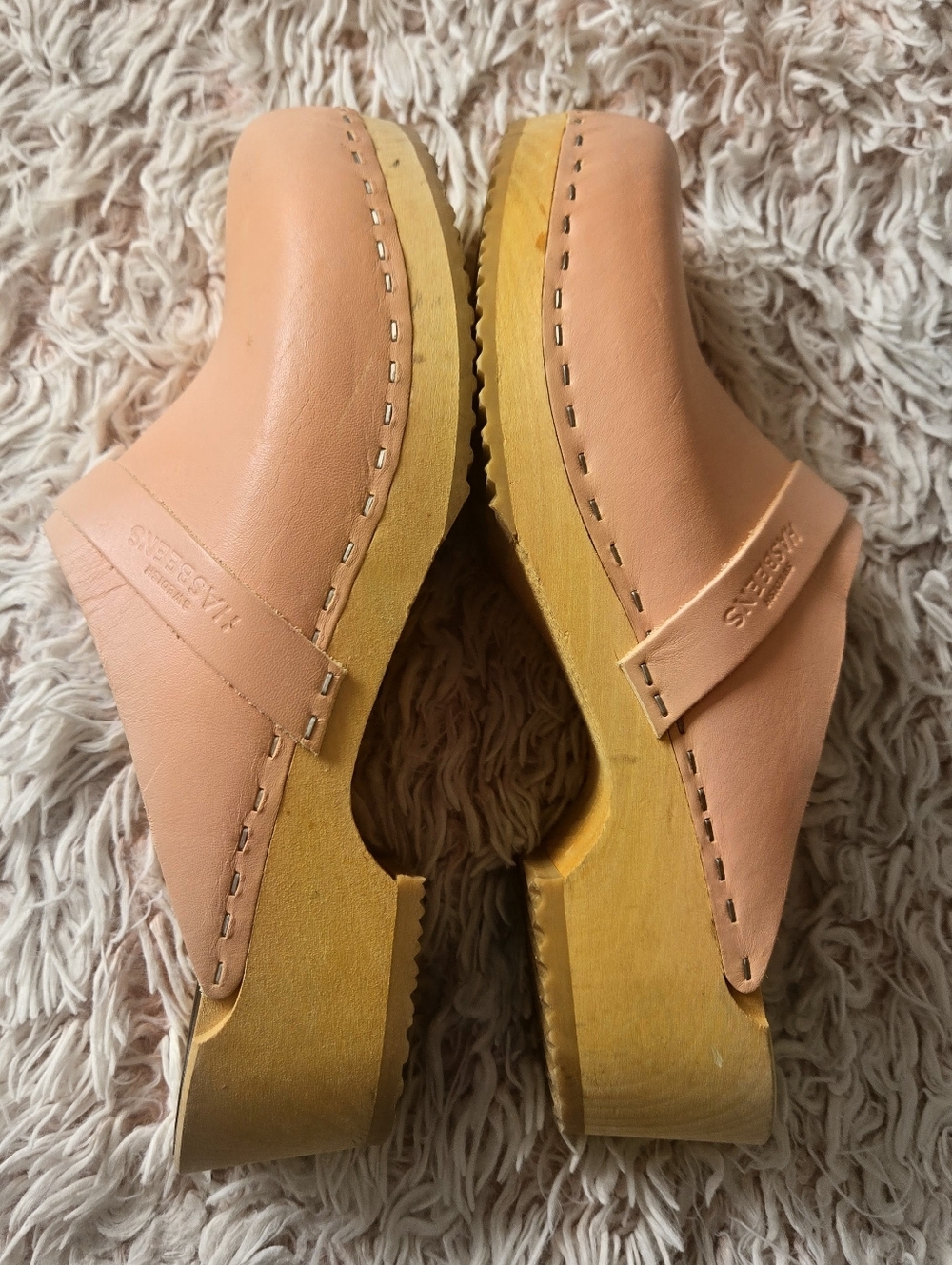 🍑Swedish Hasbeen Leather Upper Clogs - Picture 3 of 6
